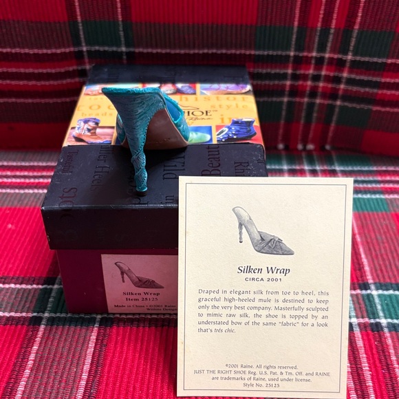 Just The Right Shoe Turquoise Silken Wrap Heels - Picture 3 of 5